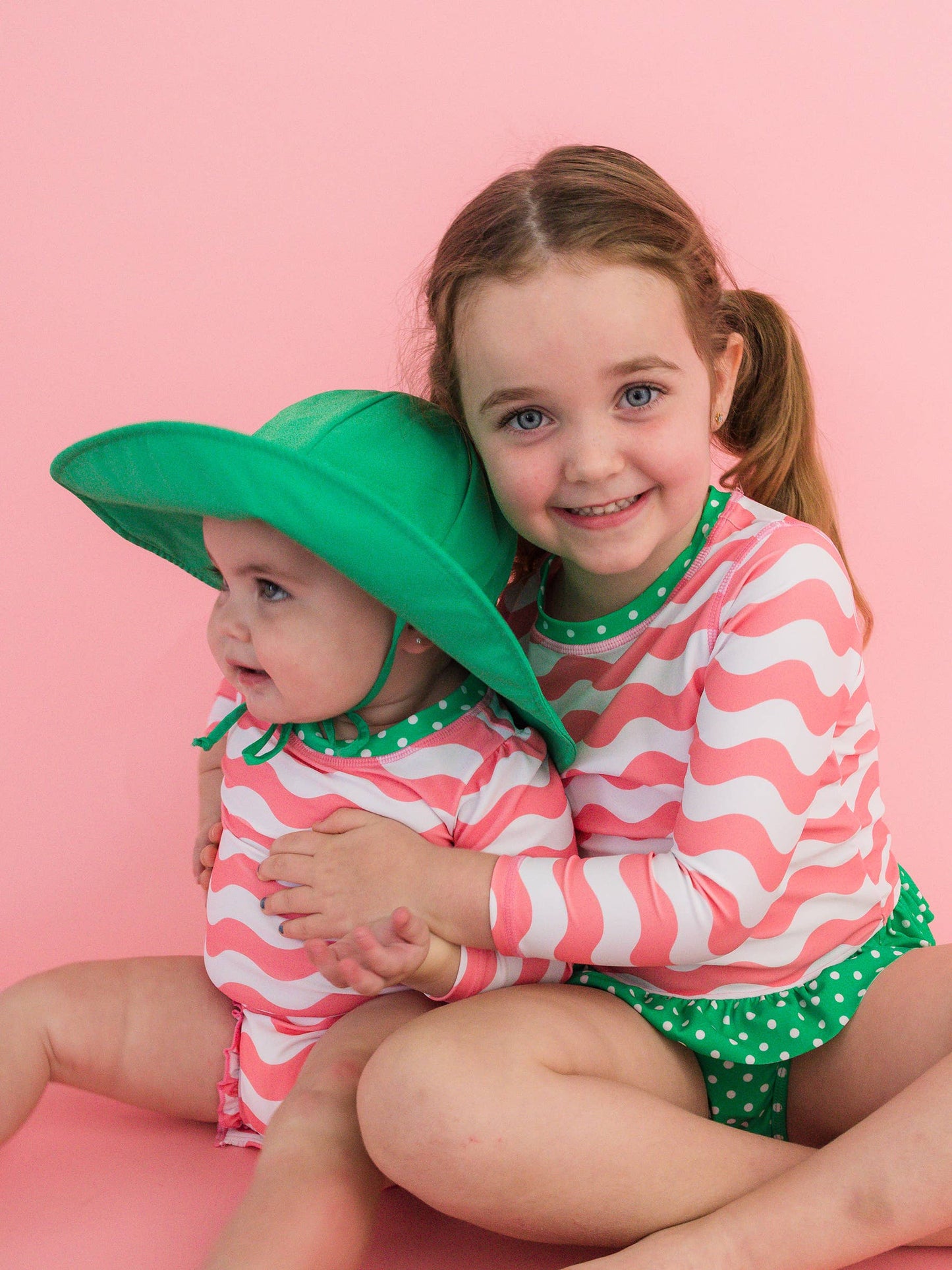 Kids Bright Green Sun Protective Hat