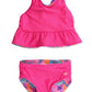 Girls Neon Shimmer Mermaid Reversible Peplum Tankini 2-Piece Swimsuit