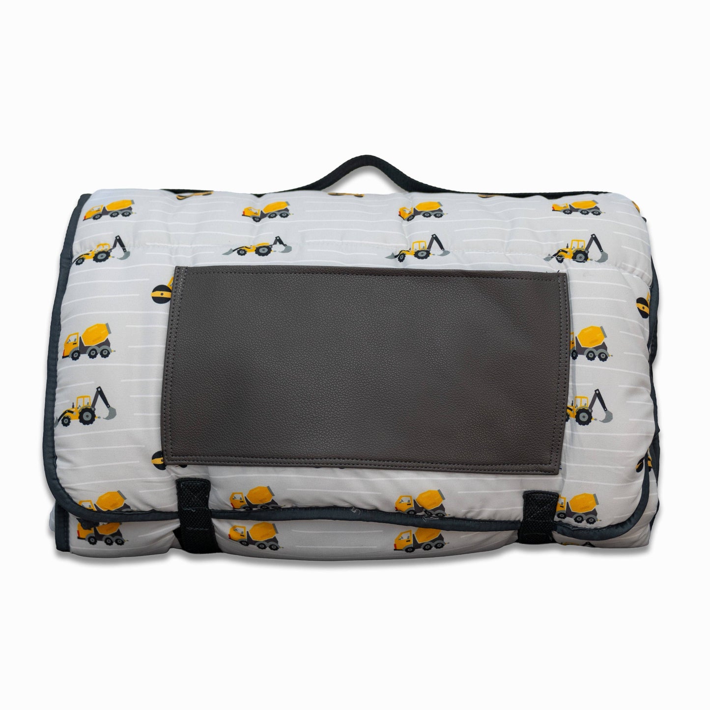 Boys Nap Mat - Construction On Grey