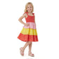 Red Gauze Tiered Dress