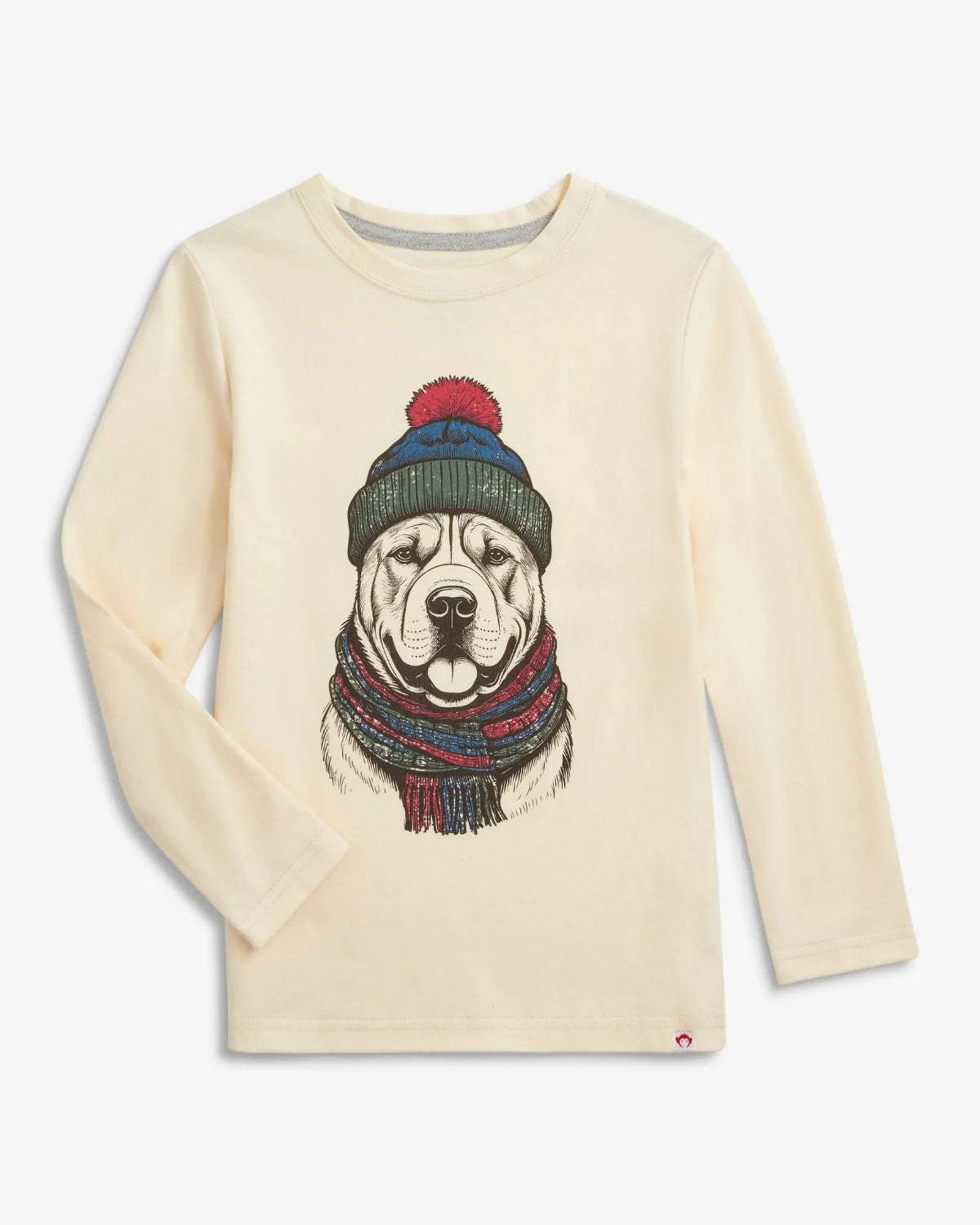 Long Sleeve Winter Dog Graphic Tee