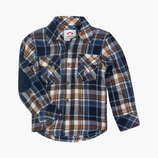 Flannel Shirt- Navy/Brown