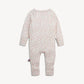 Baby onesie with a subtle pattern on a white background