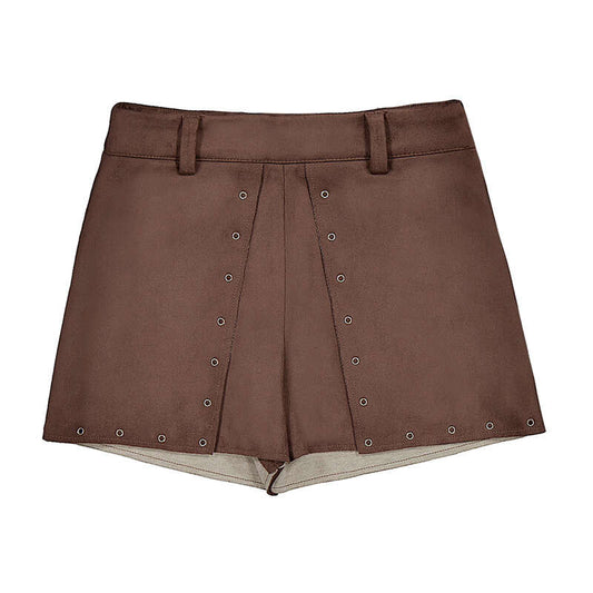 Suede Shorts // Chestnut