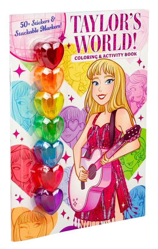 Taylor's World: Coloring and Activity Book with 7 heart-shaped stackable markers by Delaney Foerster