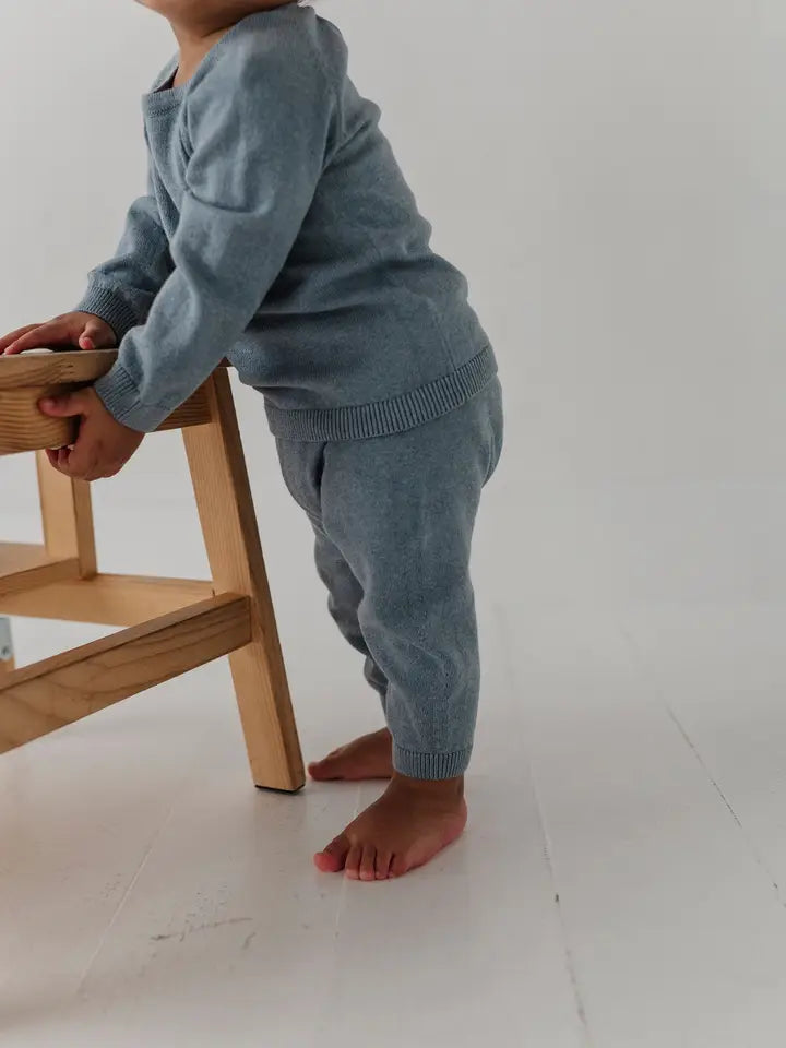 Soft Knit Baby Set // Slate