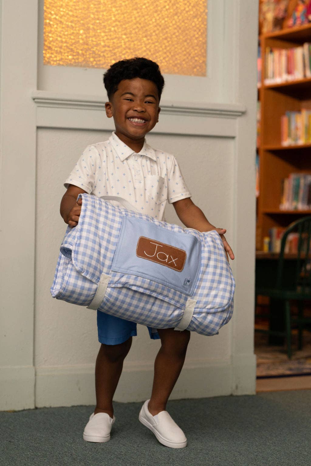 Nap Mat - Blue Gingham