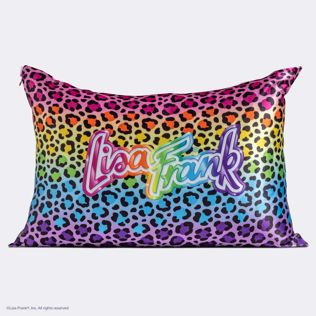 Lisa Frank x Kitsch Standard Satin Pillowcase // Rainbow Leopard