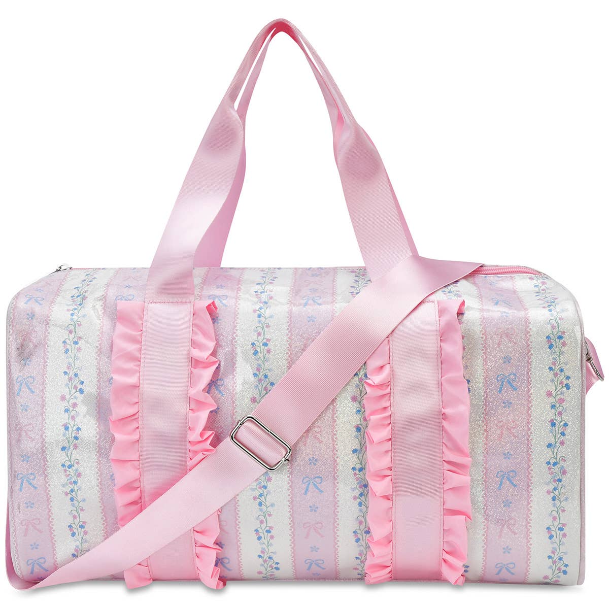 Floral Stripes Duffel Bag