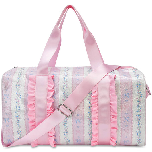 Floral Stripes Duffel Bag