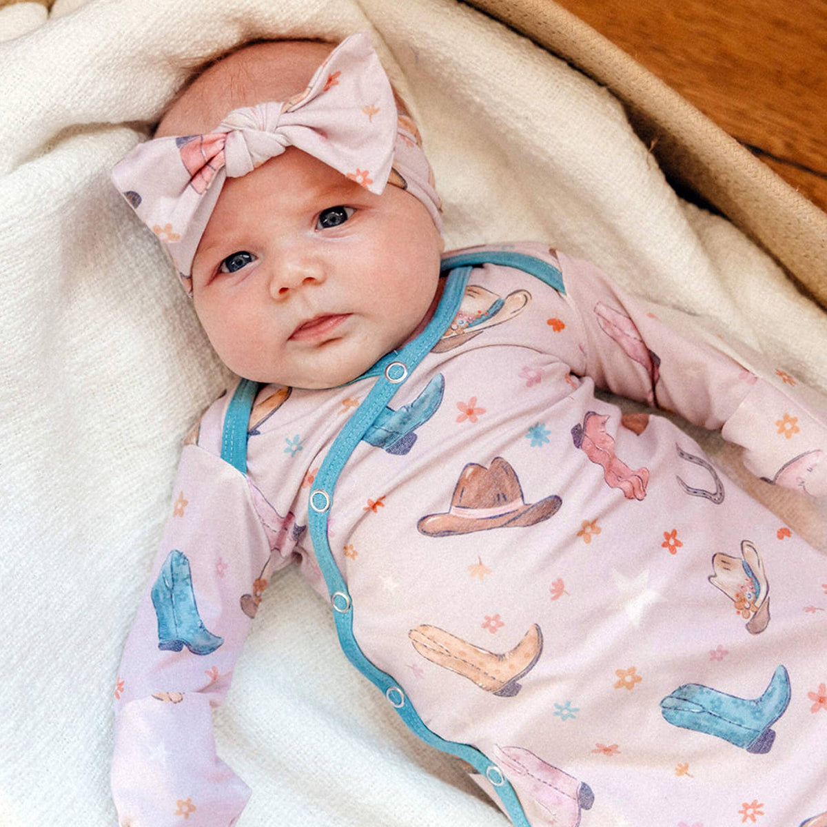 Newborn Knotted Gown // Cheyenne