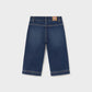 Denim Wide Leg Embroidered Pants // 2554-37