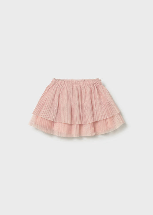 Blush Tiered Sparkle Skirt
