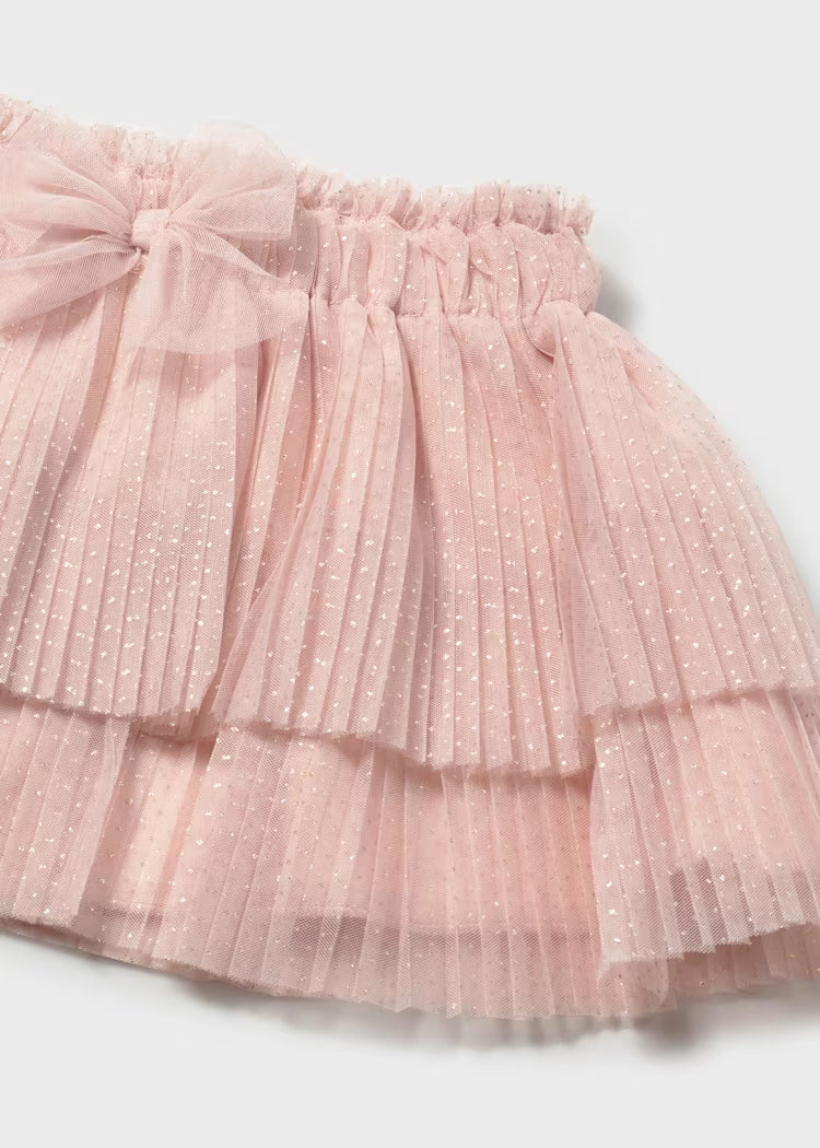 Blush Tiered Sparkle Skirt