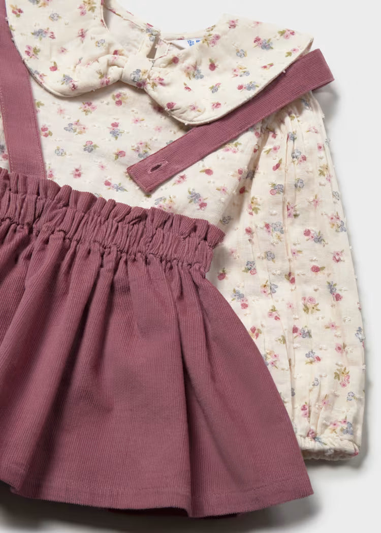 Skirt Set with Suspenders // 2950-40