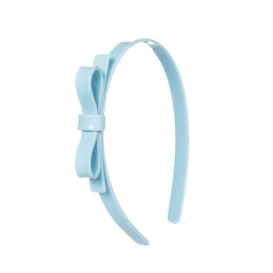 Light blue headband with a bow 