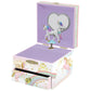 Music box with unicorn design on a white background