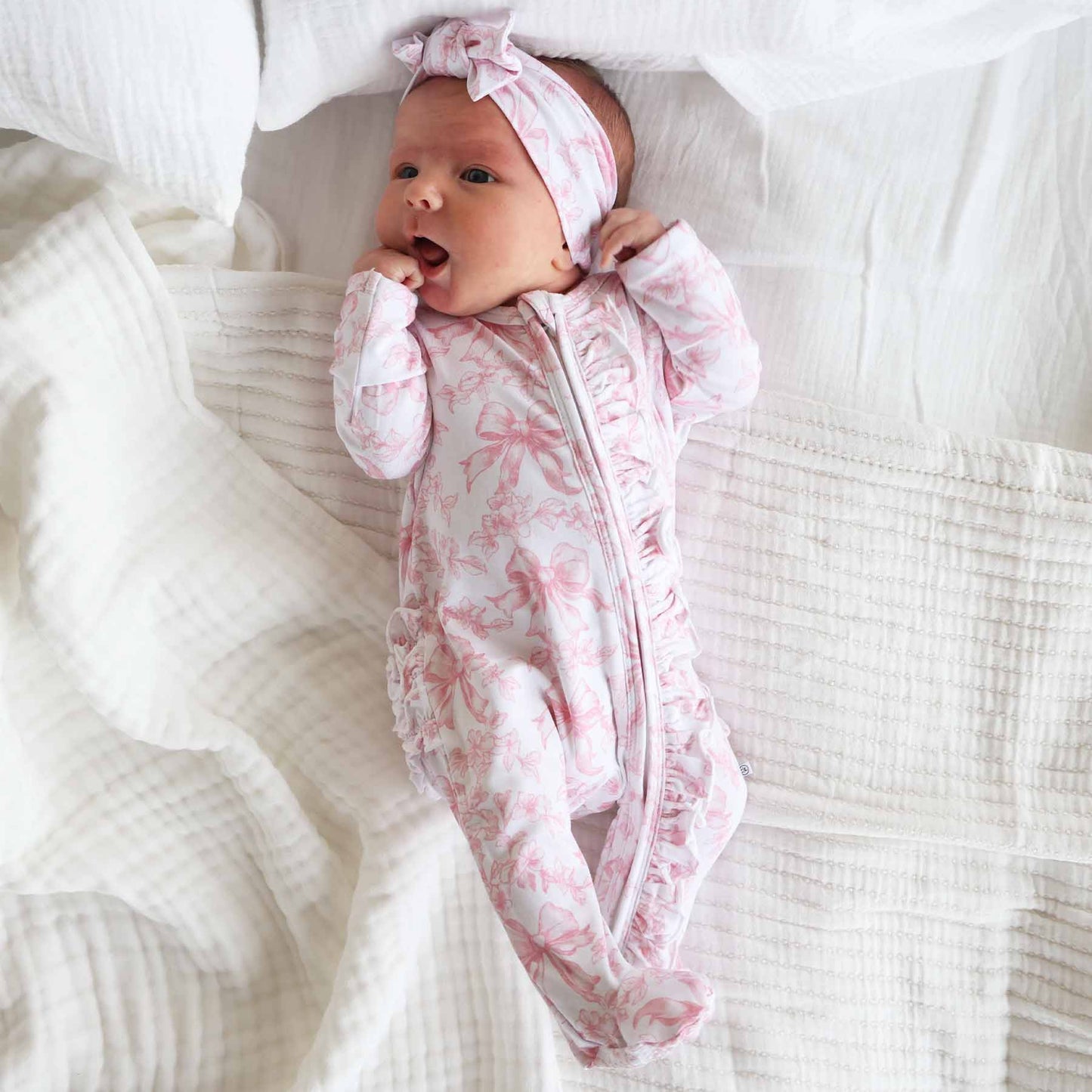 Fancy Frills Ruffle Zipper Footie