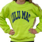 Lulu Mac Sweatshirt // Chartreuse & Deep Blue