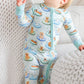 Convertible Zip Romper | Poolside Pups Blue