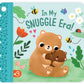 Children's book cover with a bear holding another bear and text 'In My SNUGGLE Era!' on a blue background with flowers and leaves.