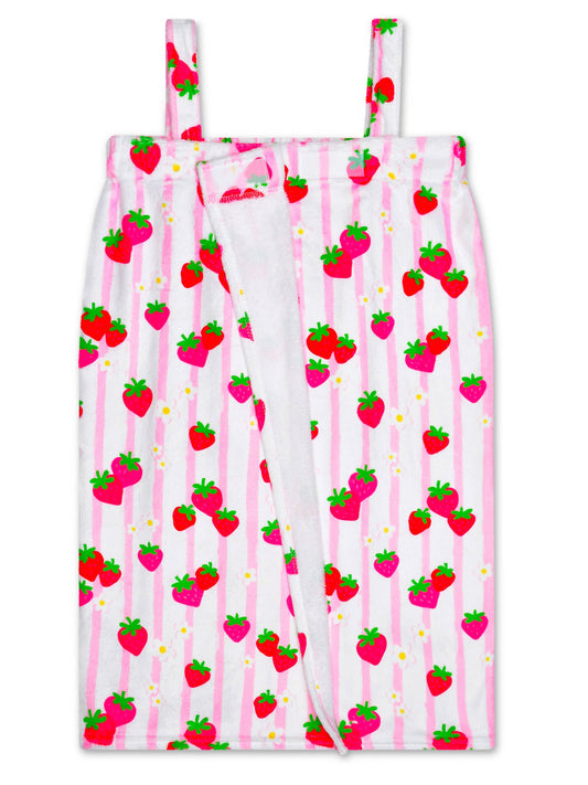 Strawberry Stripes Spa Wrap // Youth X-Small/Small (4-8)