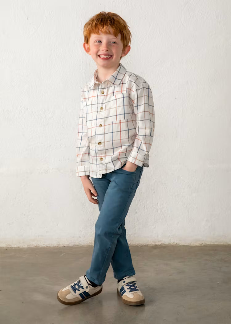 Plaid Button Down Shirt // 4144-094