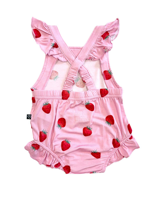 Hadley Bubble Romper // Strawberries