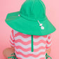 Kids Bright Green Sun Protective Hat