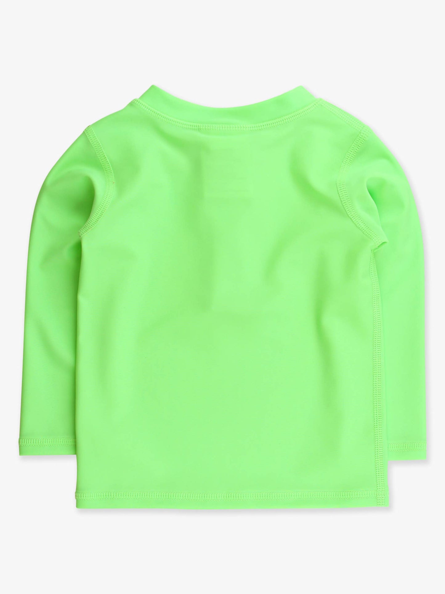 Boys Neon Honeydew Long Sleeve Zipper Rash Guard