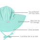 Girls Vintage Aqua Swim Hat