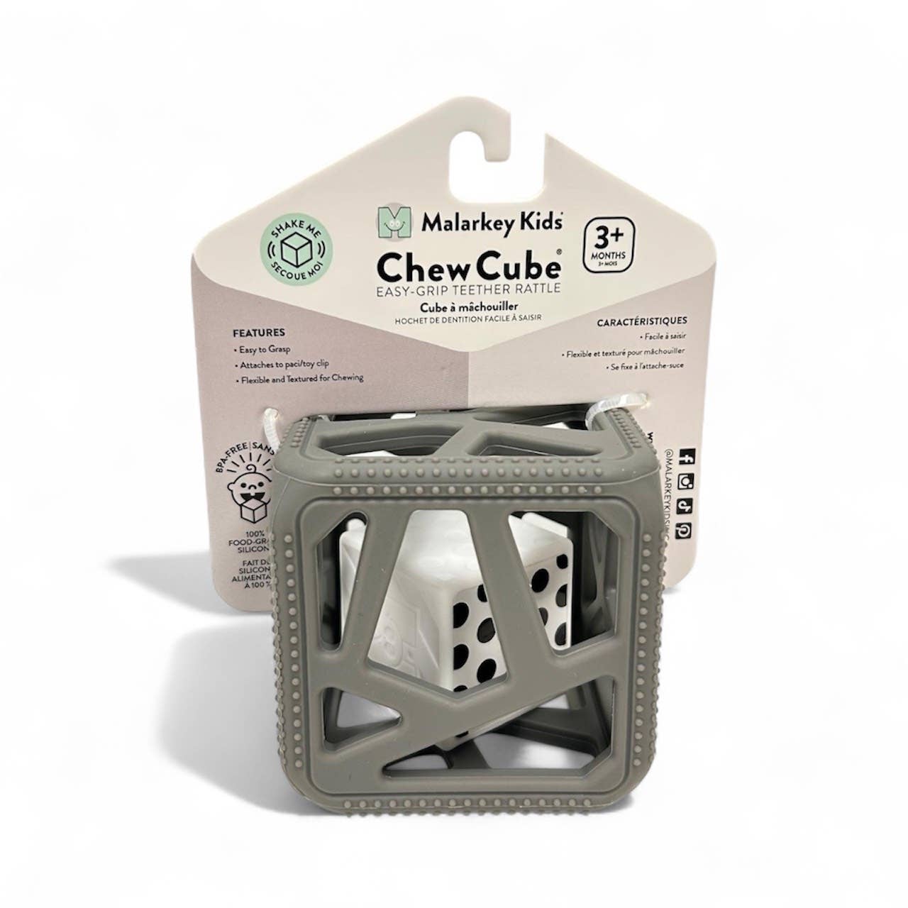 Chew Cube - Silicone Teether Rattle