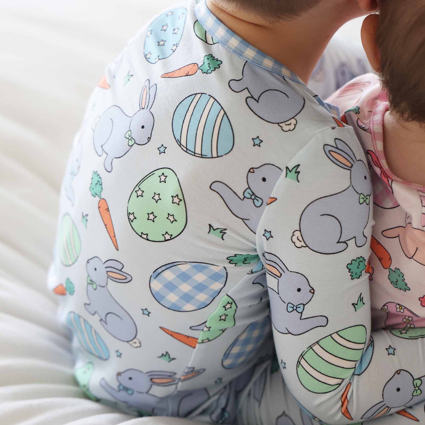 Hoppy Spring Two Piece Pajama Set | Blue