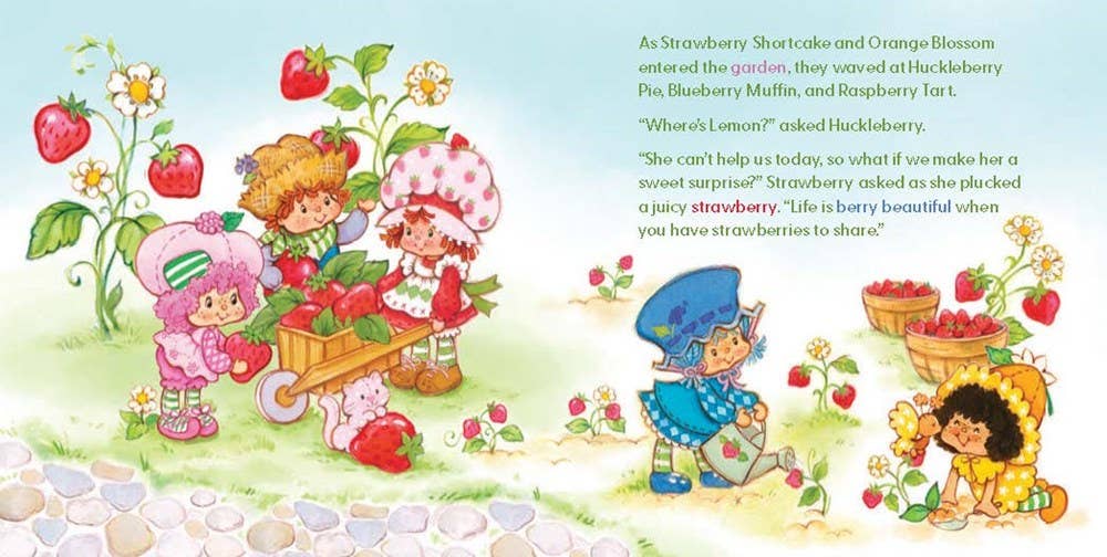 Book with Strawberry sweet surprise