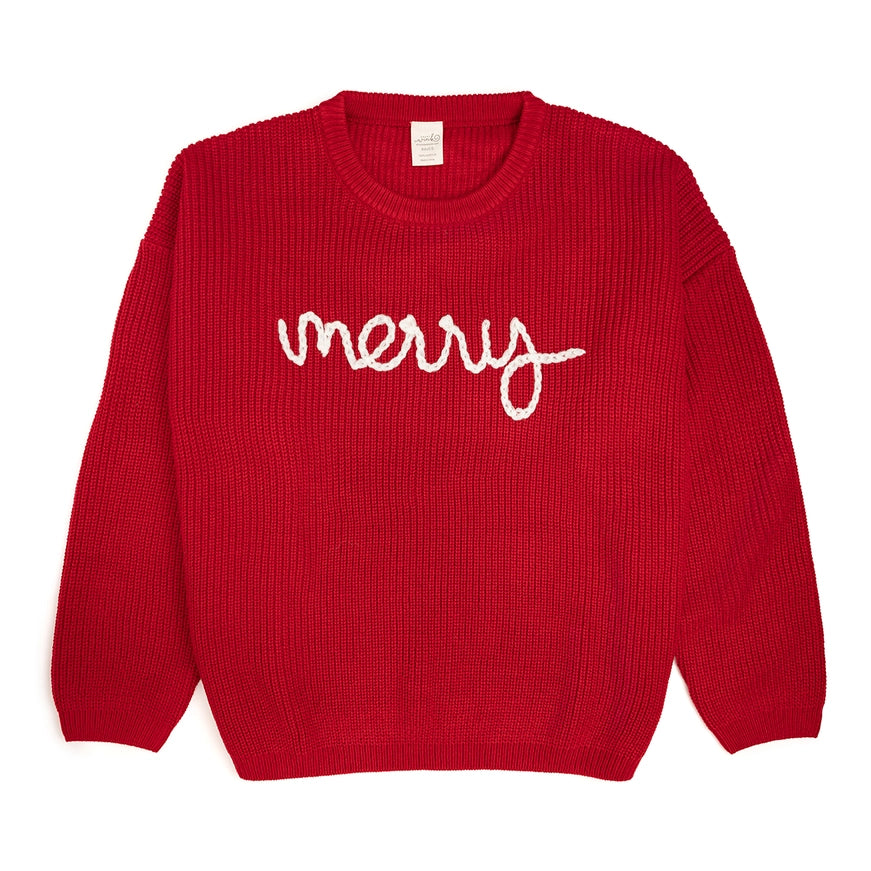 Merry Christmas Yarn Knit Sweater // Adult