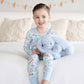Hoppy Spring Two Piece Pajama Set | Blue