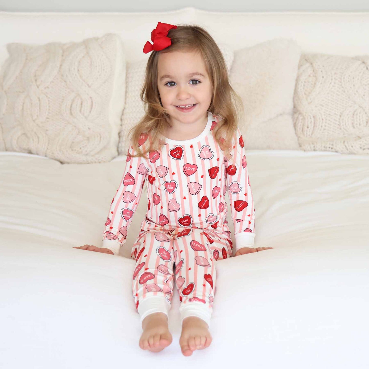 Sweet Like Candy Two Piece Pajama Set | Pink