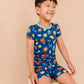 Shell We Go to Bed Blue Short Set Pajamas