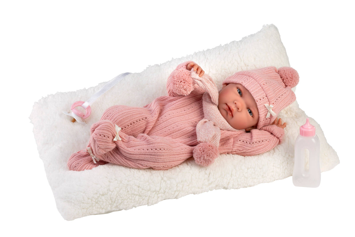Newborn Doll Jessa with Cushion (15.7")
