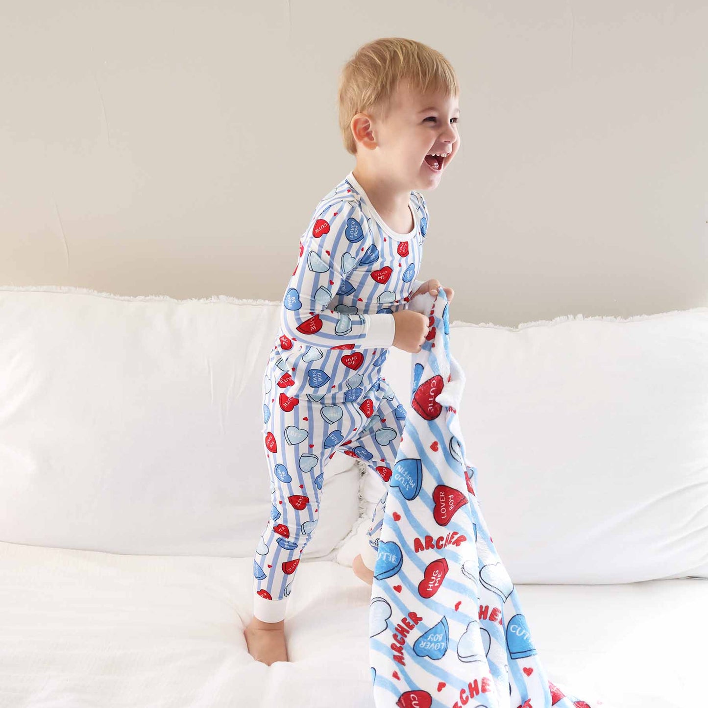 Sweet Like Candy Two Piece Pajama Set | Blue