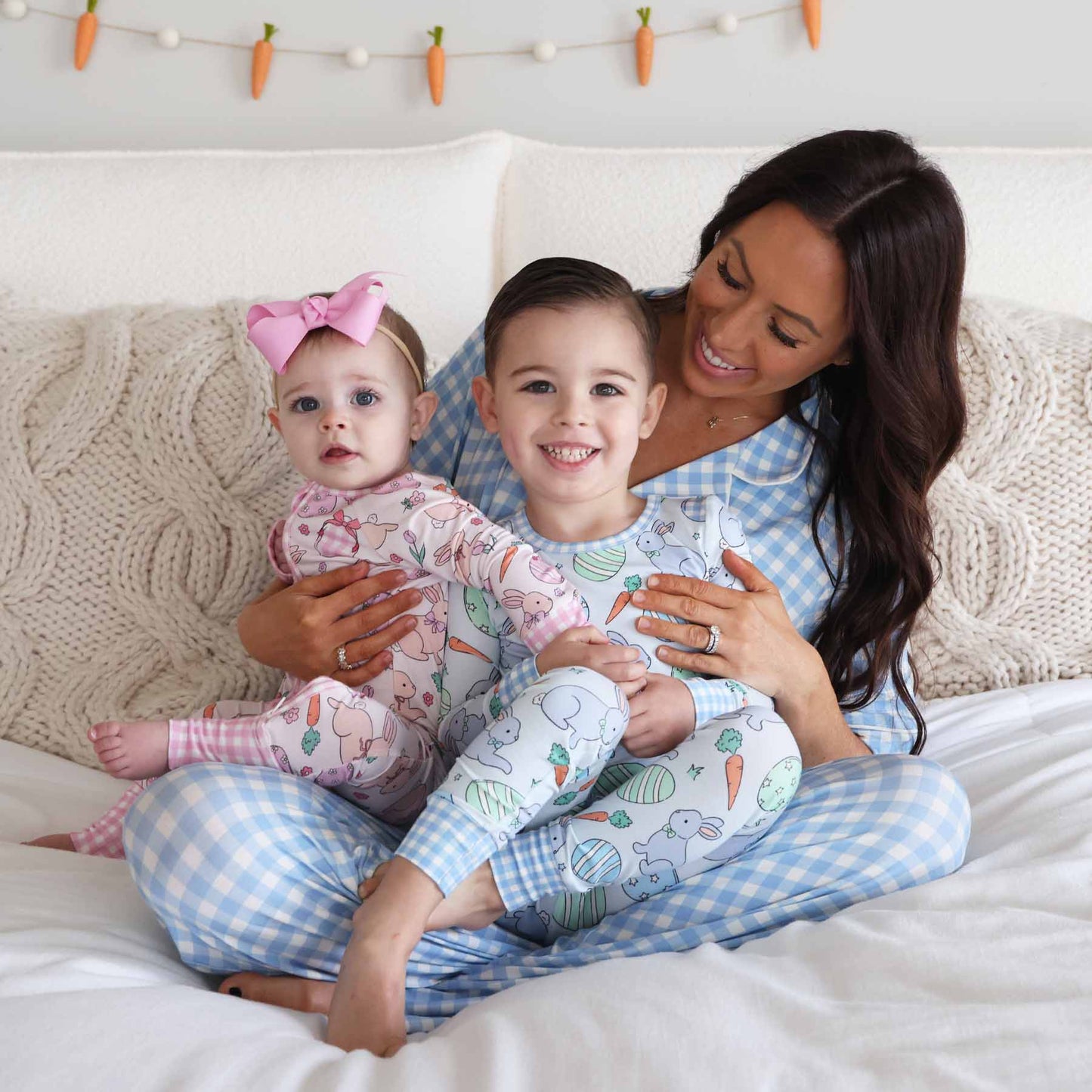 Hoppy Spring Two Piece Pajama Set | Blue