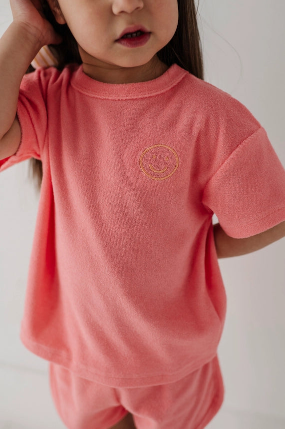 Strawberry Ice Short Sleeve Cotton Terry Set