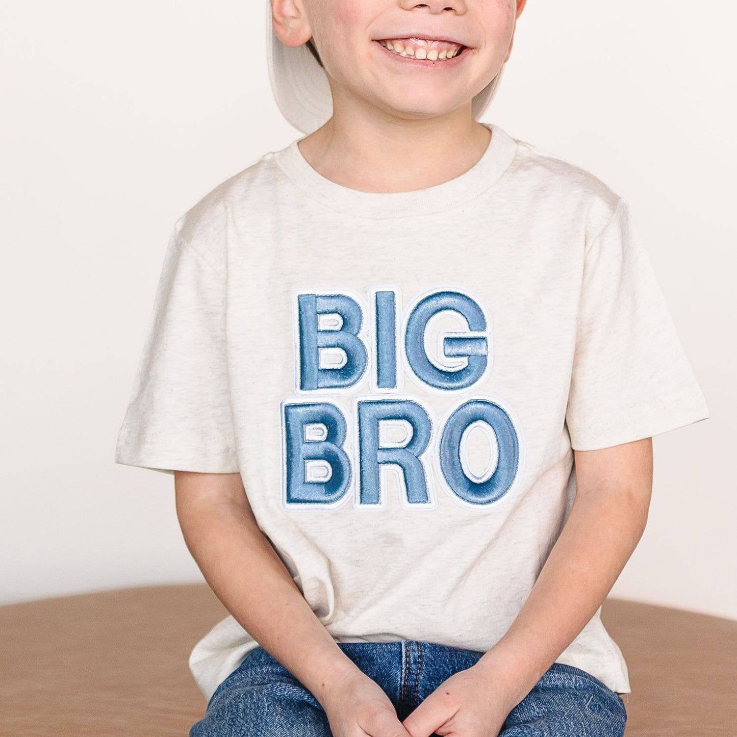 Big Bro Embroidered Patch Short Sleeve T-Shirt - Family Fun