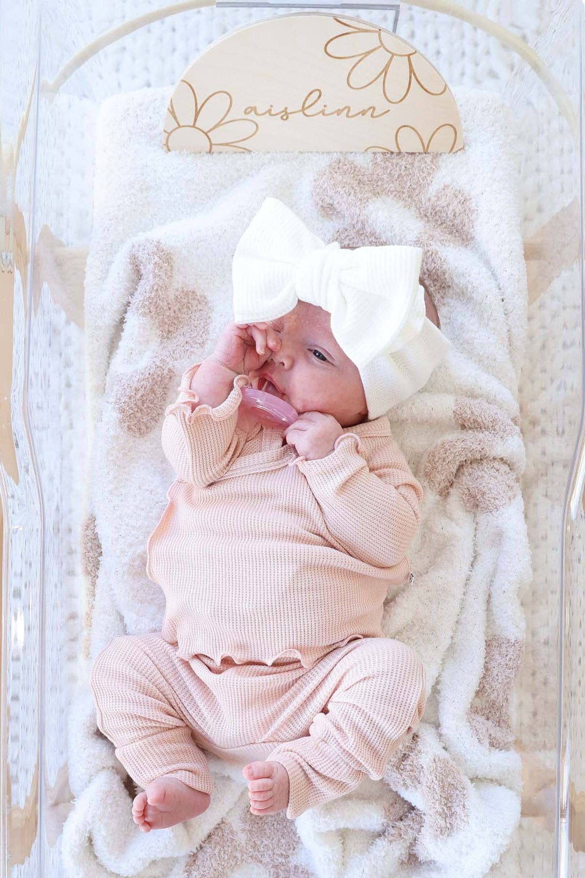 Two-Piece Waffle Crossover Top & Bottom | Pink Fawn