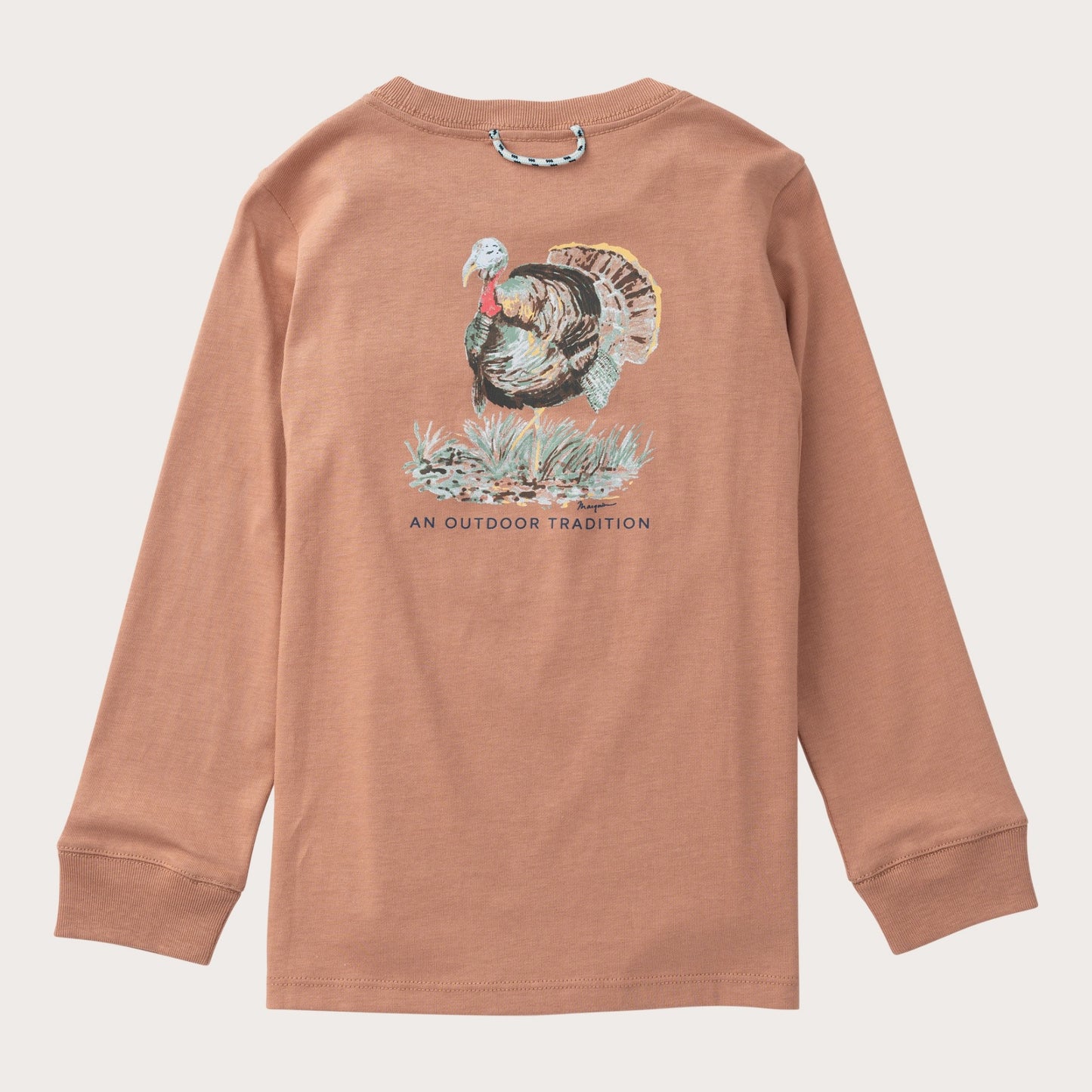 Rust Long Sleeve Cotton T-shirt // Turkey