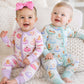 Convertible Zip Romper | Poolside Pups Pink