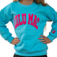 Lulu Mac Sweatshirt // Blue & Hot Pink