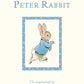 Book cover of 'The Tale of Peter Rabbit' by Beatrix Potter with a illustration of Peter Rabbit 