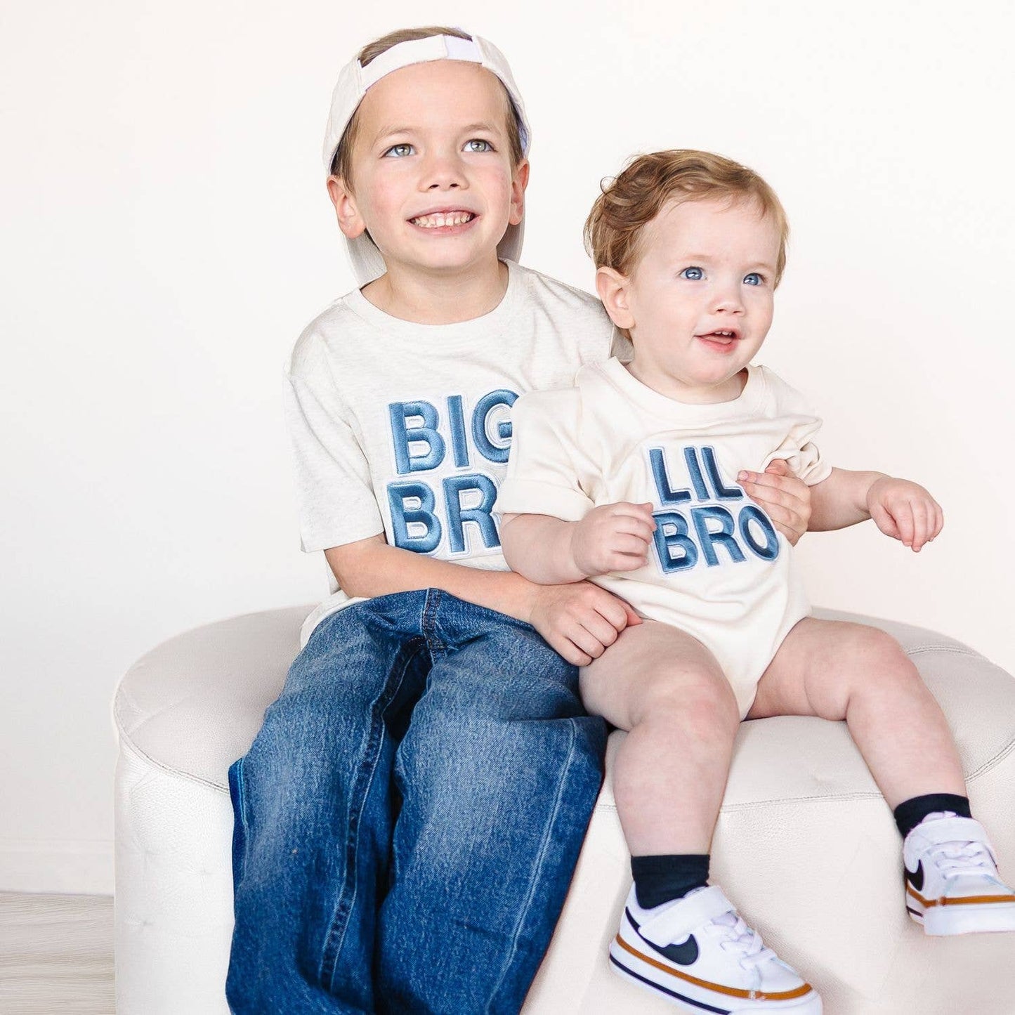 Big Bro Embroidered Patch Short Sleeve T-Shirt - Family Fun