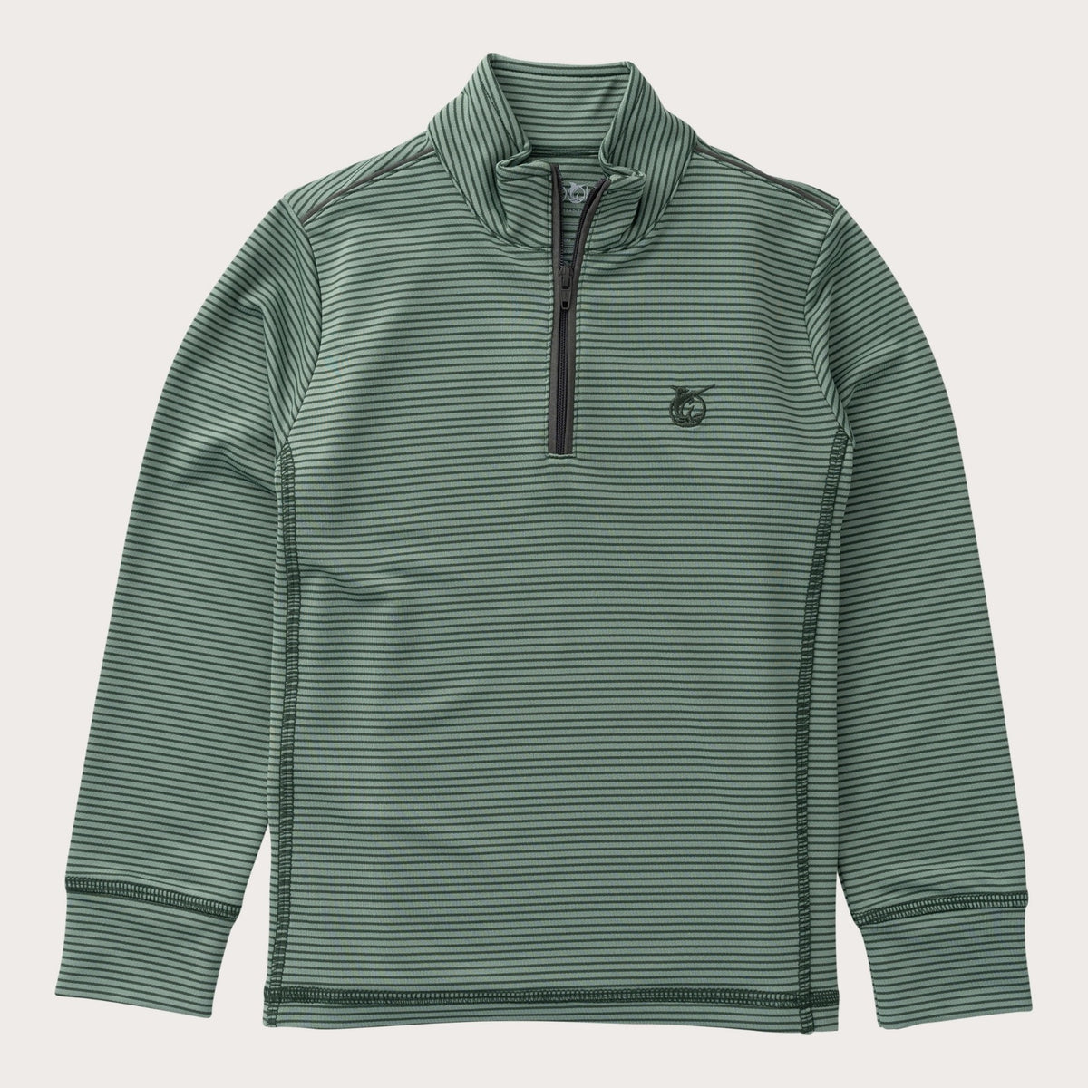 Green Stripe Performance 1/4 Zip
